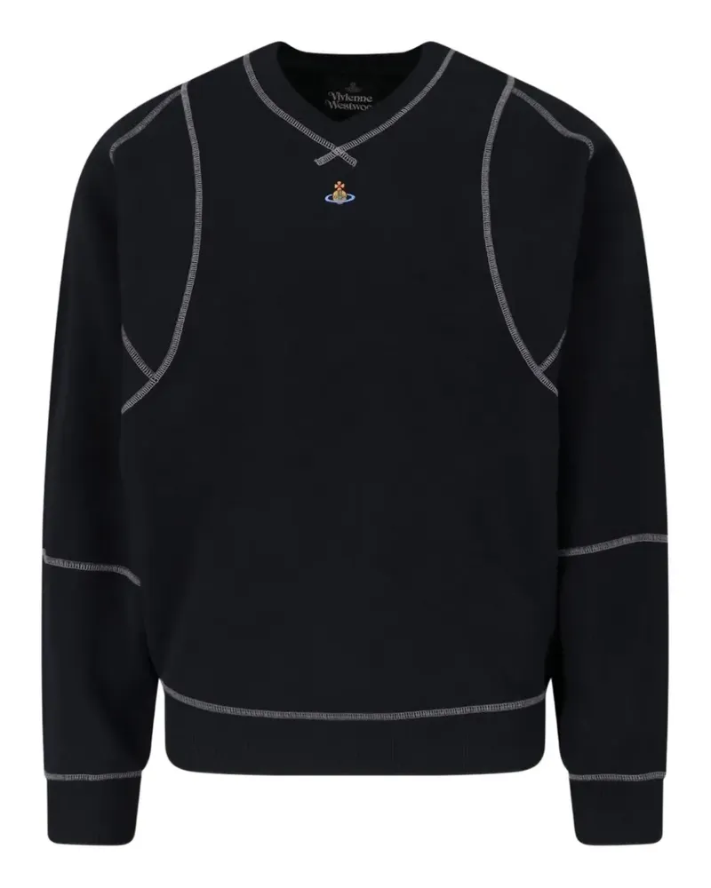 Vivienne Westwood Pourpoint contrast-stitch sweater - Schwarz Schwarz