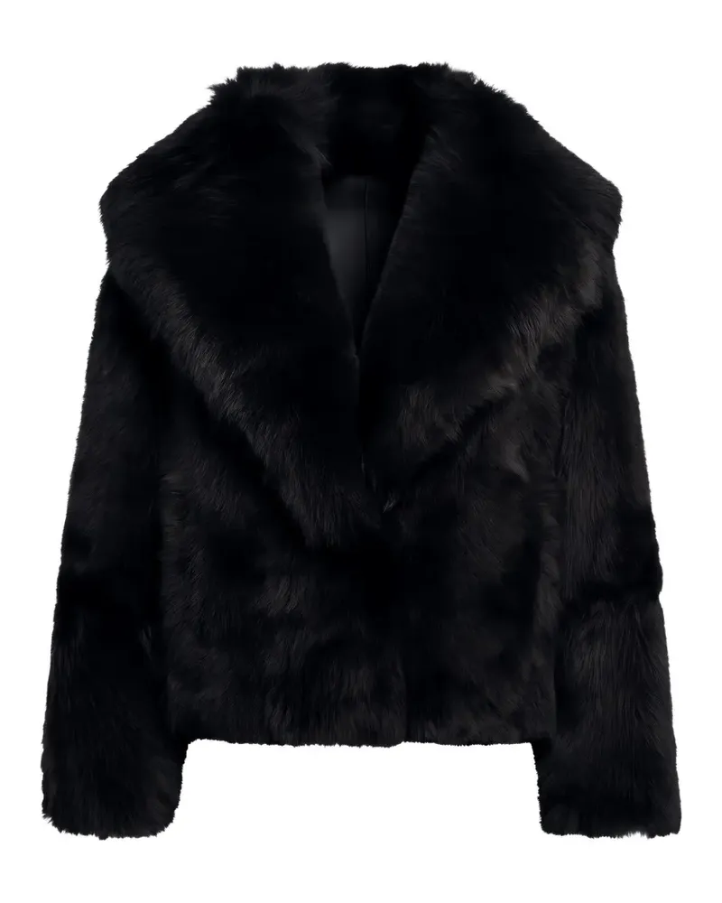 BLANCHA notched-lapel fur-textured jacket - Braun Braun