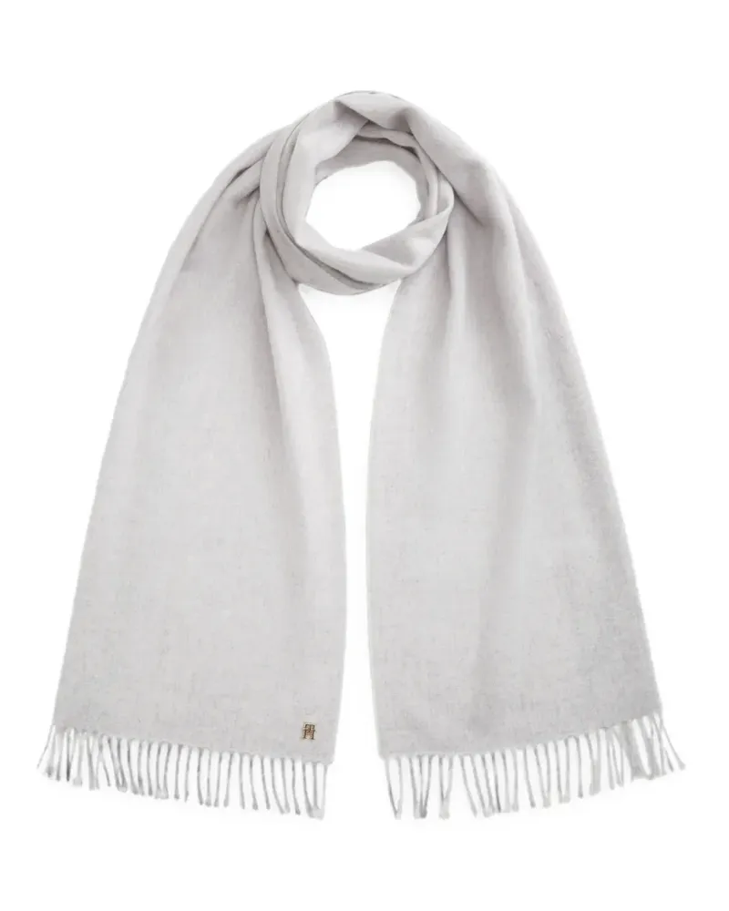 Tommy Hilfiger Schal mit Fransen - Grau Grau