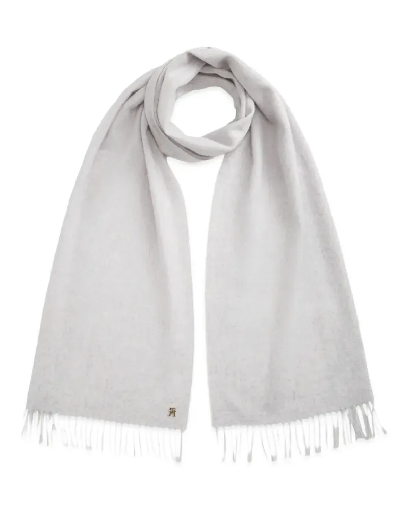 Tommy Hilfiger Schal mit Fransen - Grau Grau