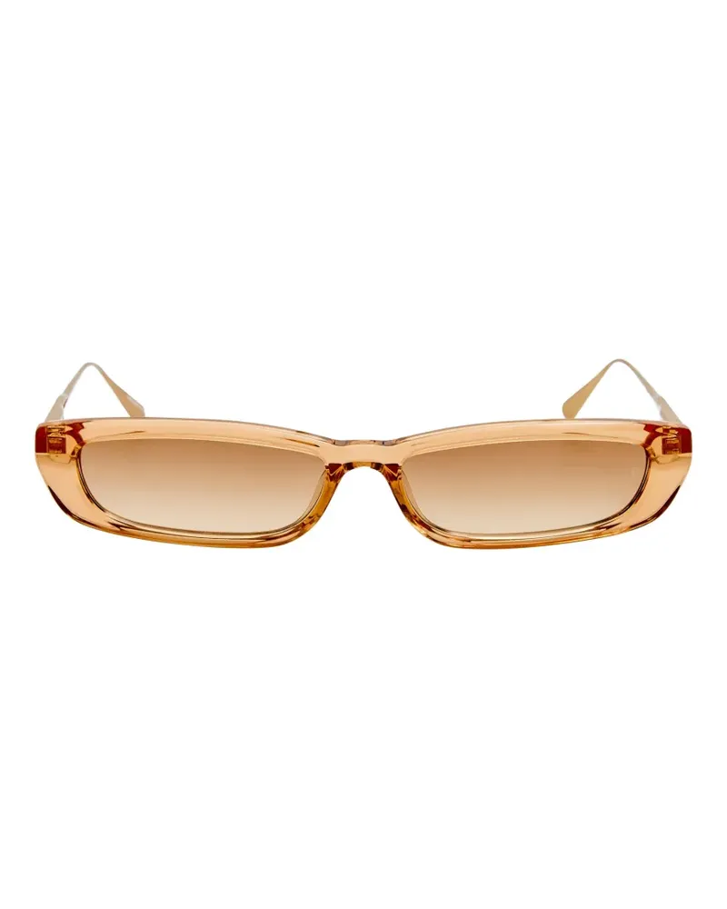 Linda Farrow Darya rectangle-frame sunglasses - Braun Braun