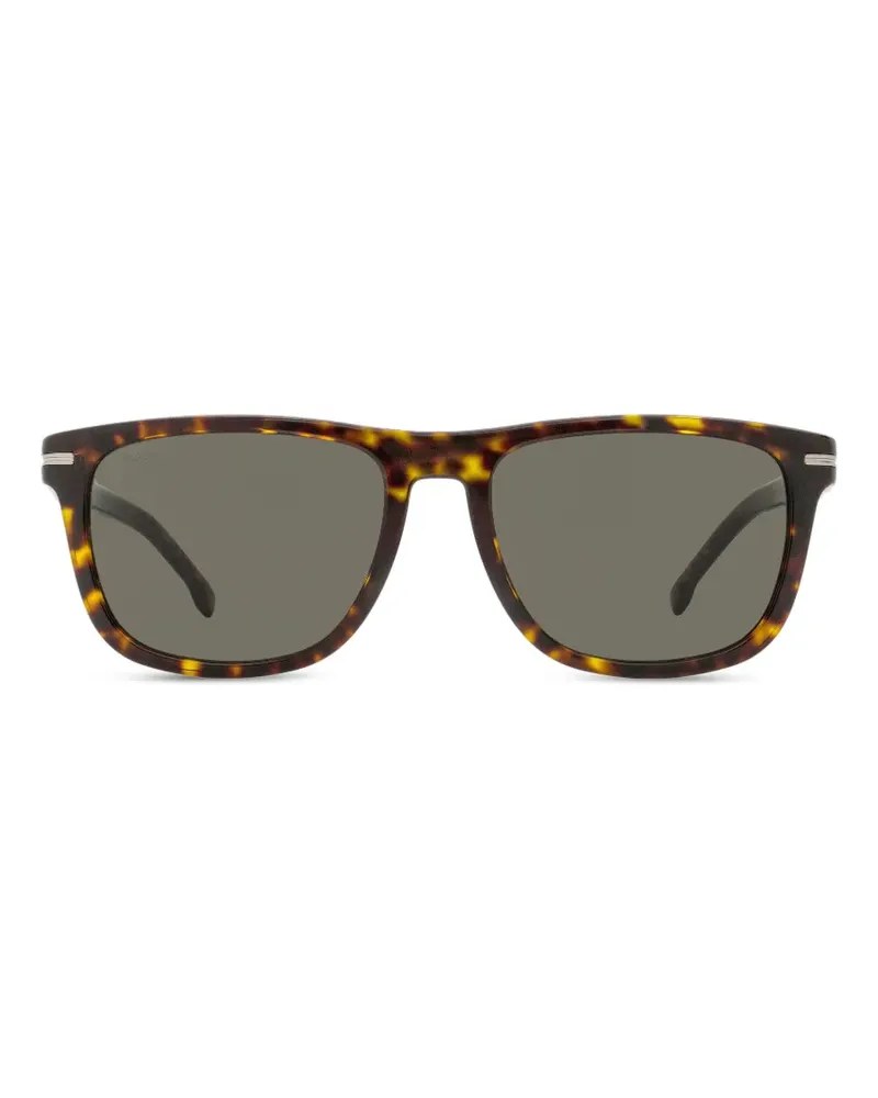 HUGO BOSS Sonnenbrille mit eckigem Gestell - Braun Braun