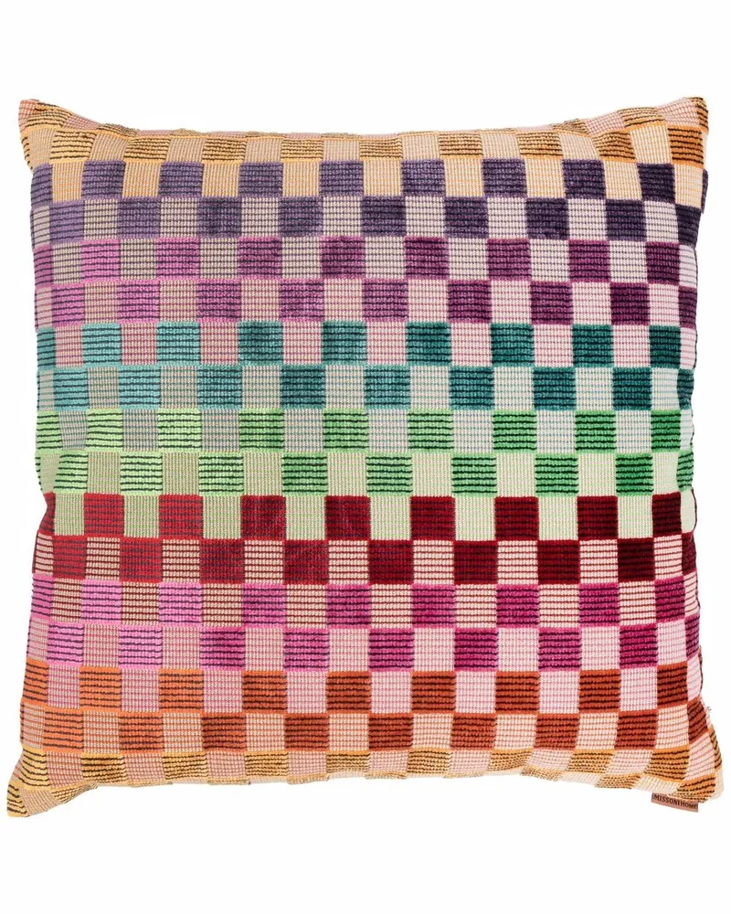 Missoni Home Kissen mit Schachbrettmuster - Rosa Rosa