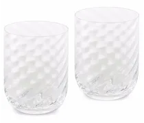 Set aus zwei Murano-Gläsern - Weiß