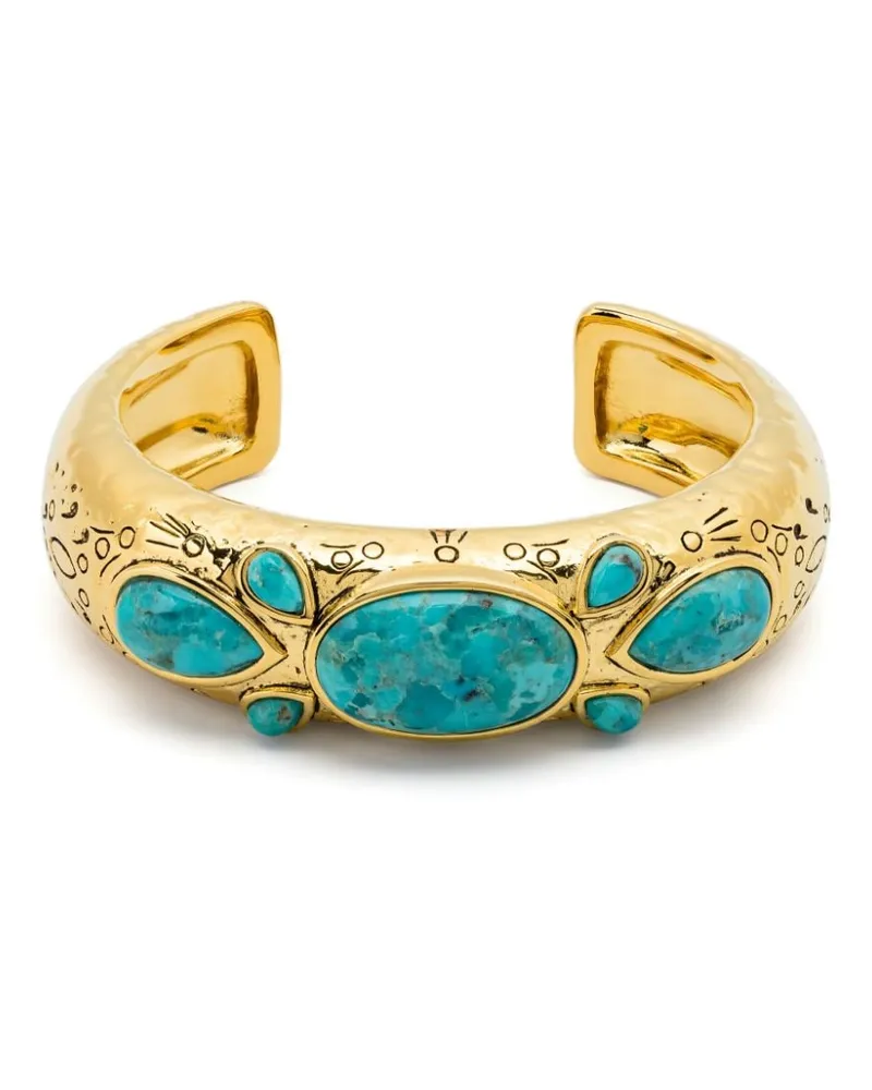 Aurélie Bidermann Armspange mit Schmucksteinen - Gold Gold