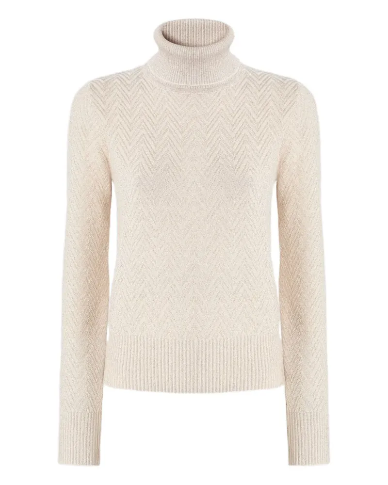 Missoni Rollkragenpullover mit Zickzackmuster - Nude Nude