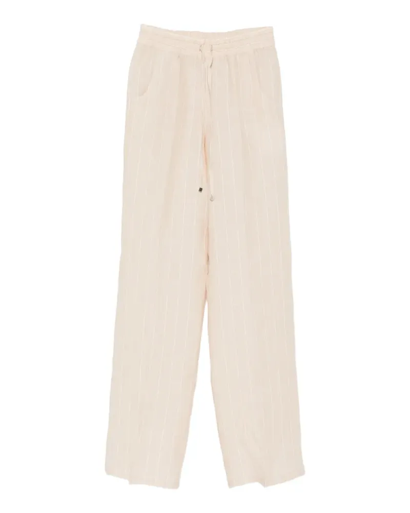 Kiton Gestreifte Hose mit Kordelzug - Nude Nude