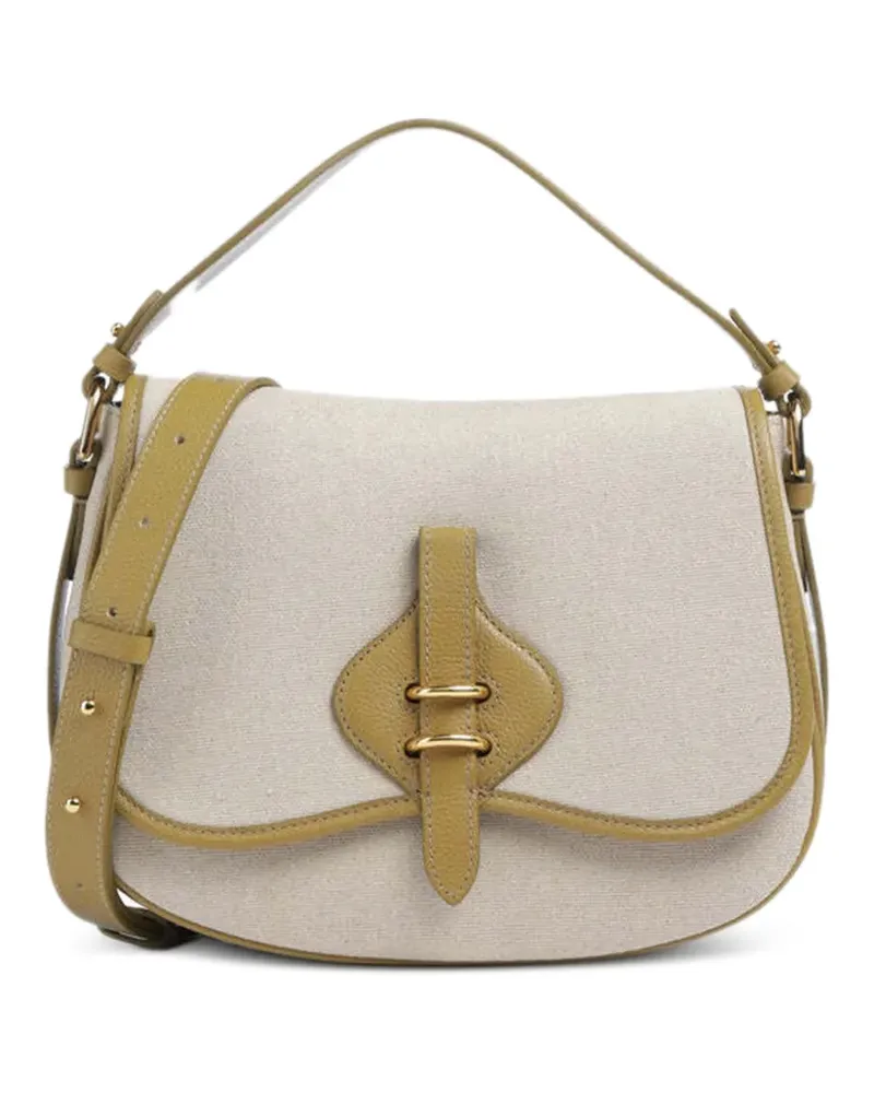 Coccinelle buckle leather tote bag - Nude Nude