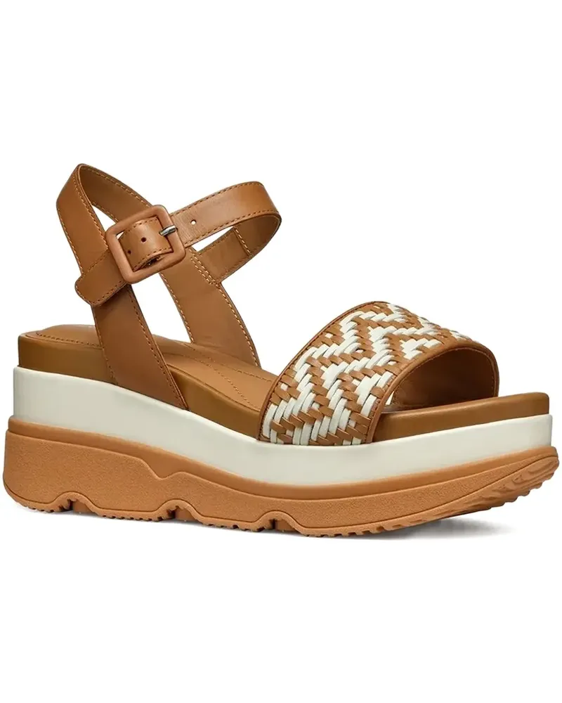 Geox Gardenia Sandalen mit Webmuster 70mm - Braun Braun