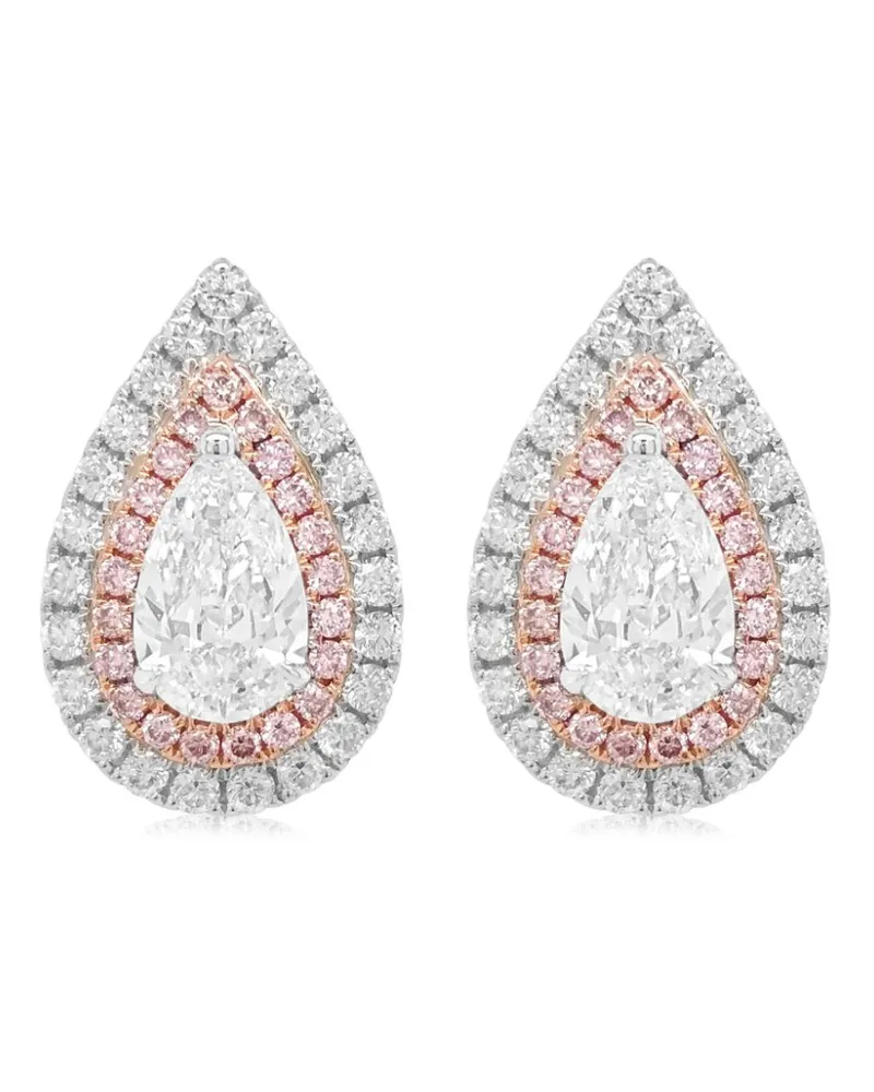 HYT Jewelry 18kt Weißgoldohrringe mit Diamanten - Silber Silber