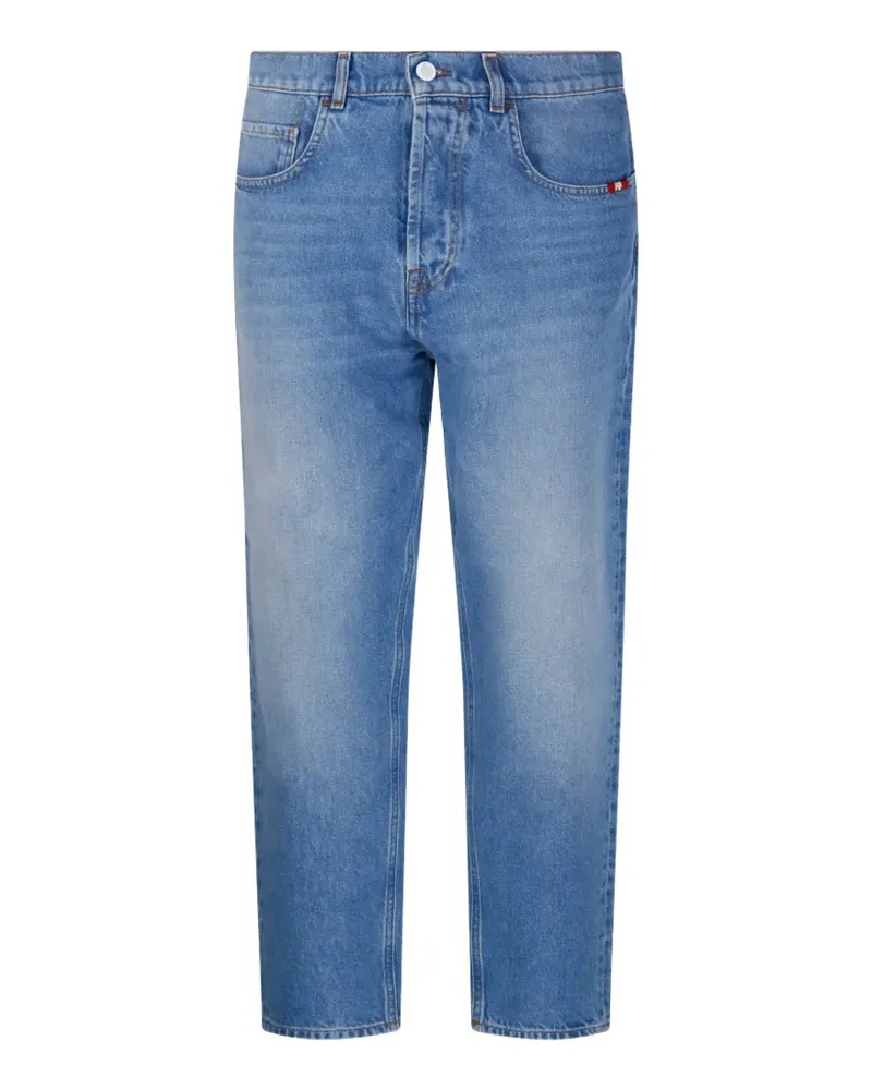 Amish Five-Pocket-Jeans mit Knopfverschluss - Blau Blau
