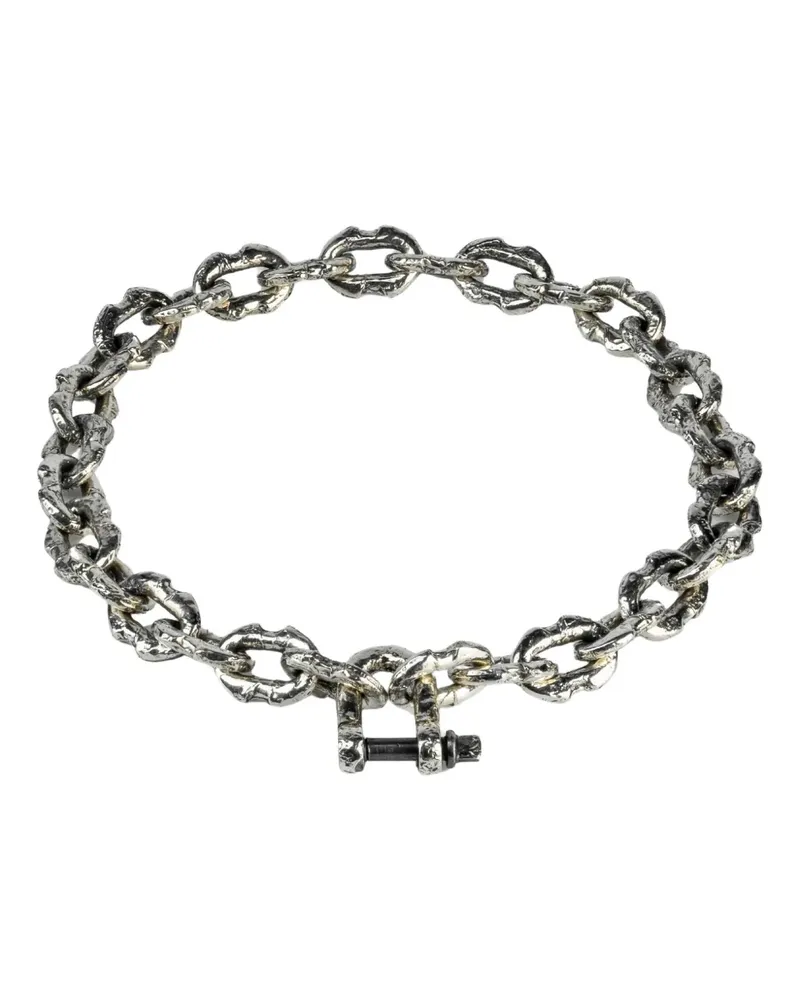 Parts Of Four Charm Chain Choker - Silber Silber