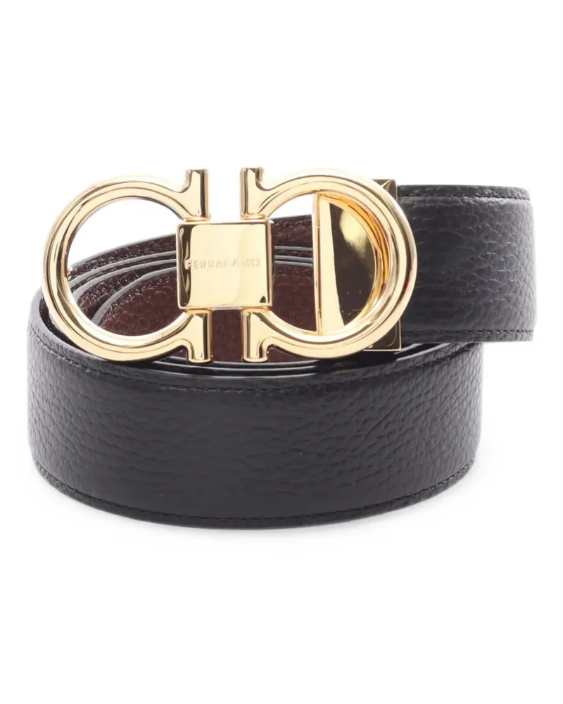 Ferragamo Gancini buckle belt - Schwarz Schwarz