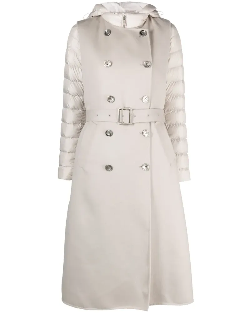 MOORER Harna Daunenmantel im Layering-Look - Nude Nude