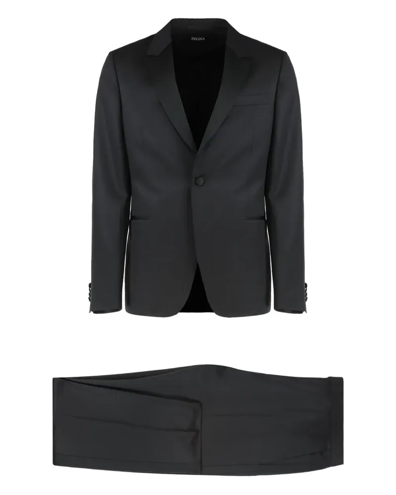 Ermenegildo Zegna single-breasted two-piece suit - Schwarz Schwarz