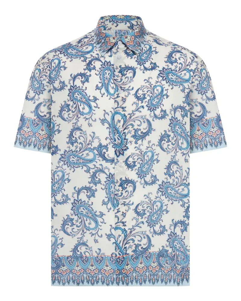 Etro Oversized-Hemd aus Baumwoll-Musselin mit Paisley-Blumenmotiv - Nude Nude