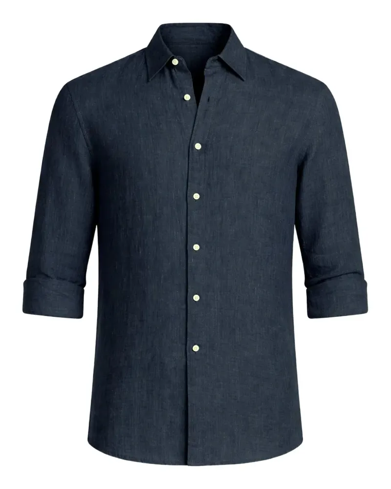 Michael Kors buttoned linen shirt - Blau Blau