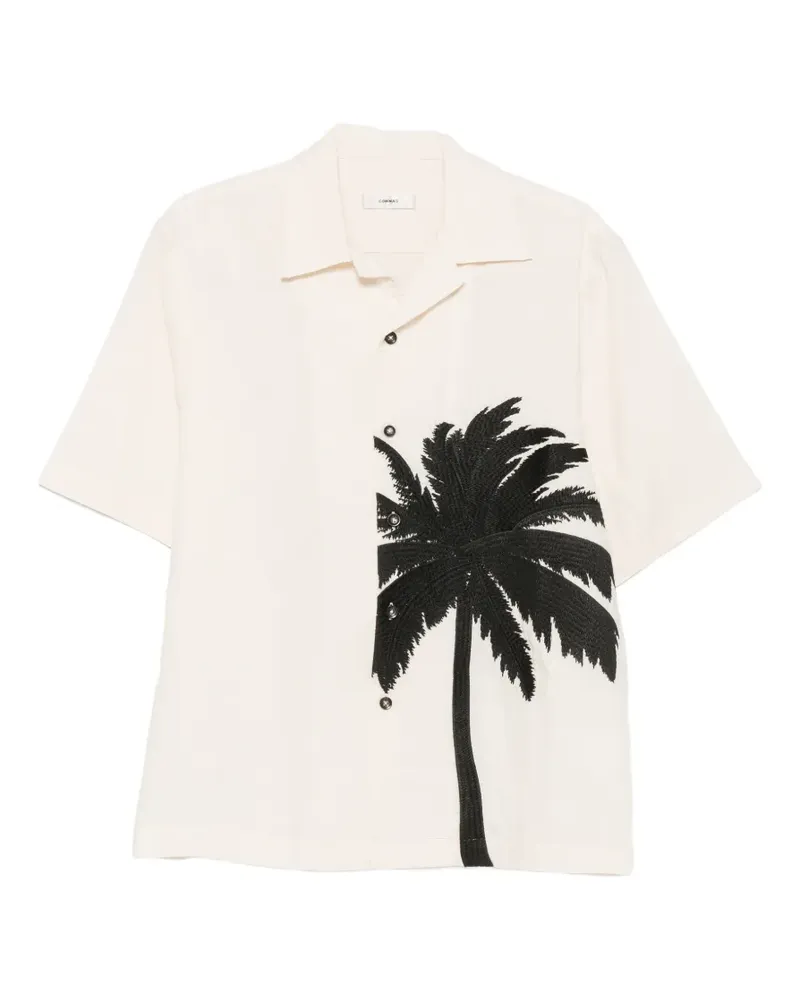 COMMAS Poloshirt mit Palmenstickerei - Nude Nude