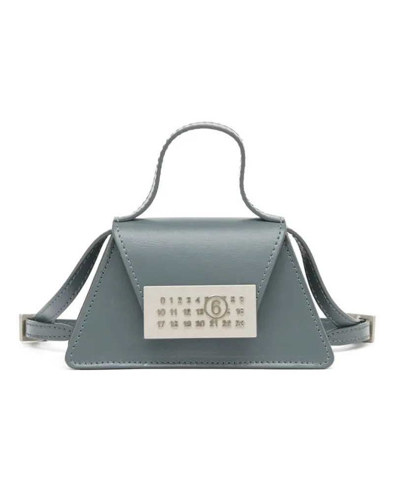 Maison Margiela Mini Numeric Tasche aus Leder Grau