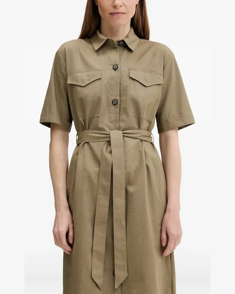 Barbour Midi-Hemdkleid mit Gürtel - Grün Grün