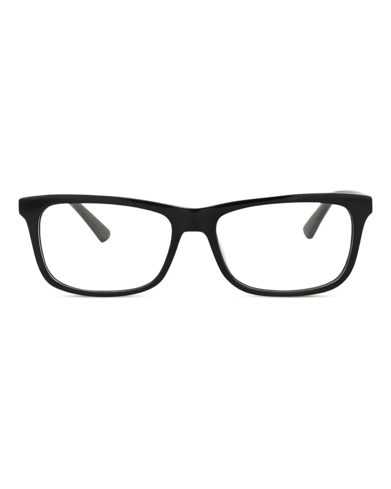 Alexander McQueen rectangle-frame glasses - Schwarz Schwarz