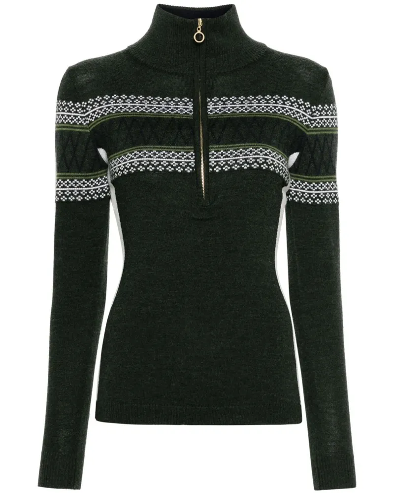 WE NORWEGIANS Pullover mit Reißverschluss - Grün Grün