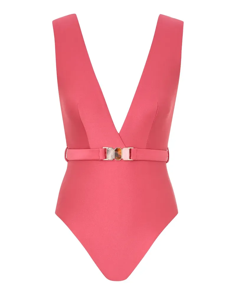 Zimmermann Wanderlust Badeanzug mit Gürtel - Rosa Rosa
