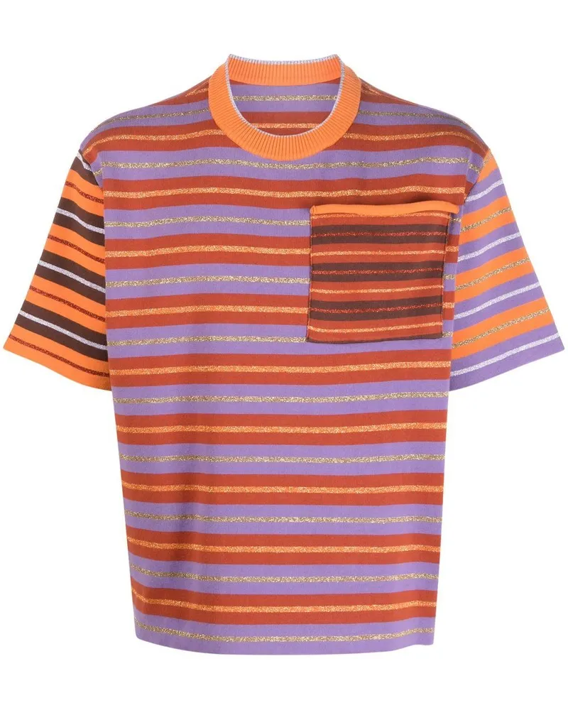Jacquemus Gestreiftes T-Shirt - Violett Violett
