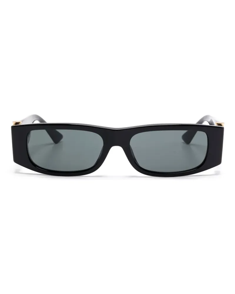 Versace Sonnenbrille mit eckigem Gestell - Schwarz Schwarz