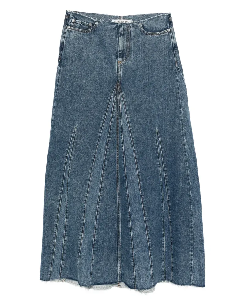 Our Legacy Ausgefranster Rebel Maxirock mit Einsätzen - Blau Blau