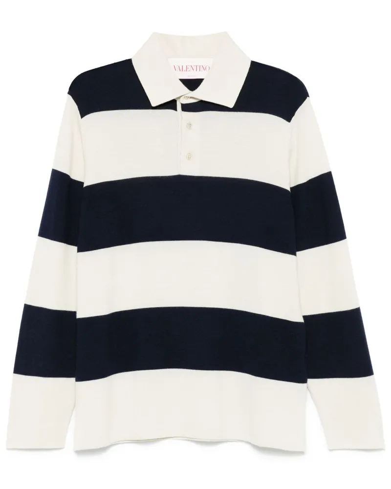 Valentino Garavani Gestreiftes Poloshirt - Nude Nude