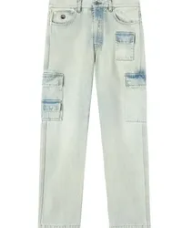 AMBUSH Halbhohe Cargo-Jeans Blau