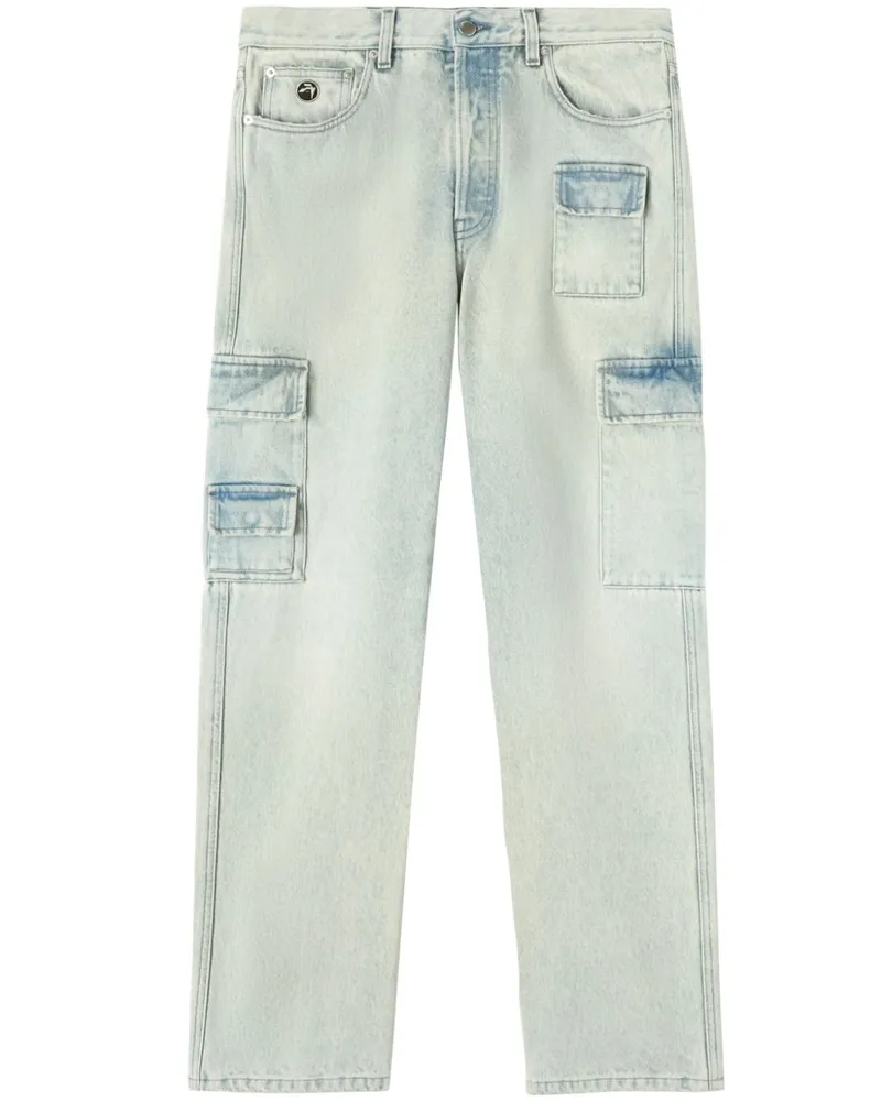 AMBUSH Halbhohe Cargo-Jeans Blau