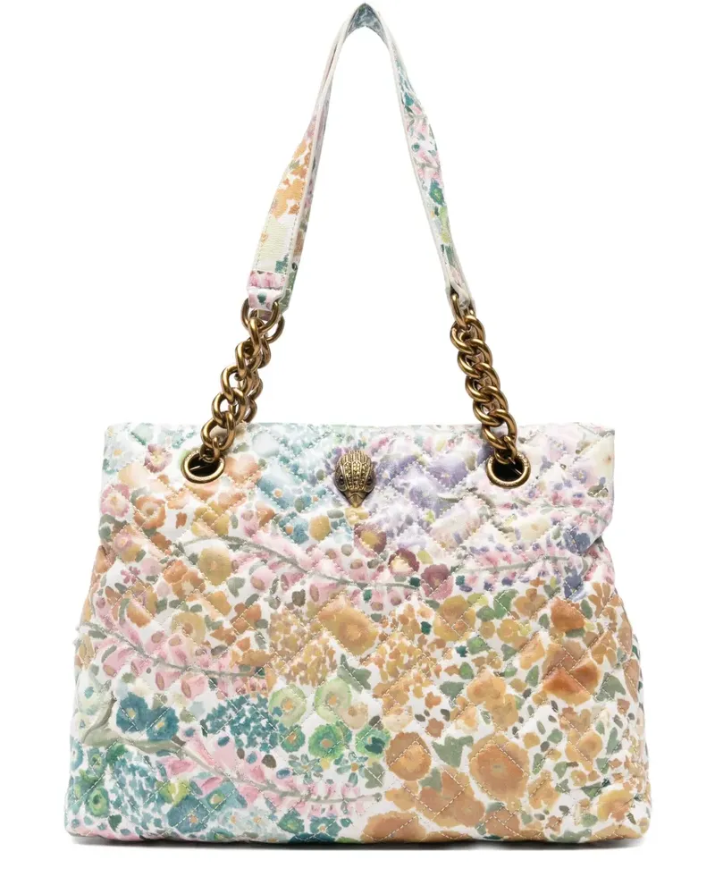 Kurt Geiger Gesteppte Schultertasche mit Blumen - Grün Grün