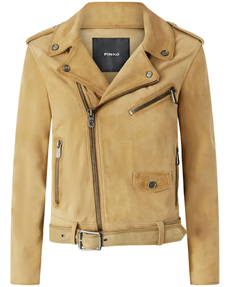 Pinko Bikerjacke aus Wildleder - Nude Nude