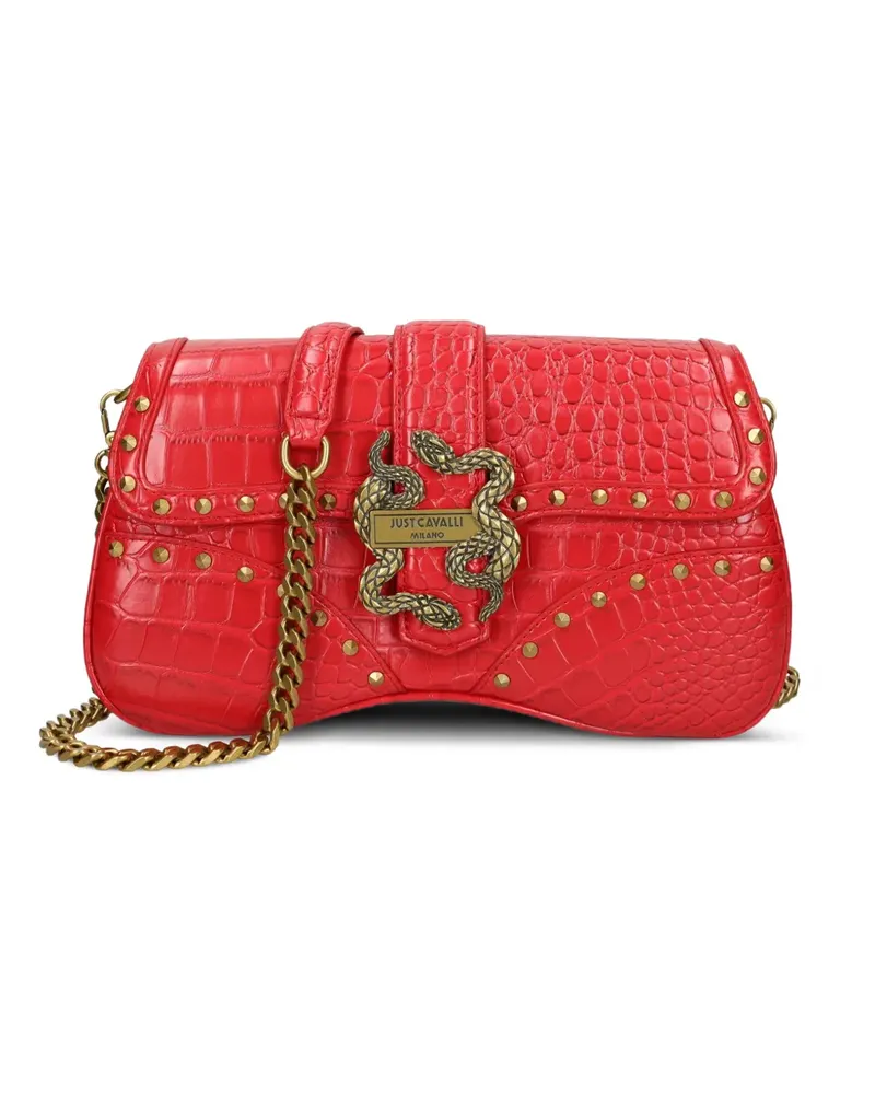 Just Cavalli Satchel-Tasche mit Kroko-Effekt - Rot Rot