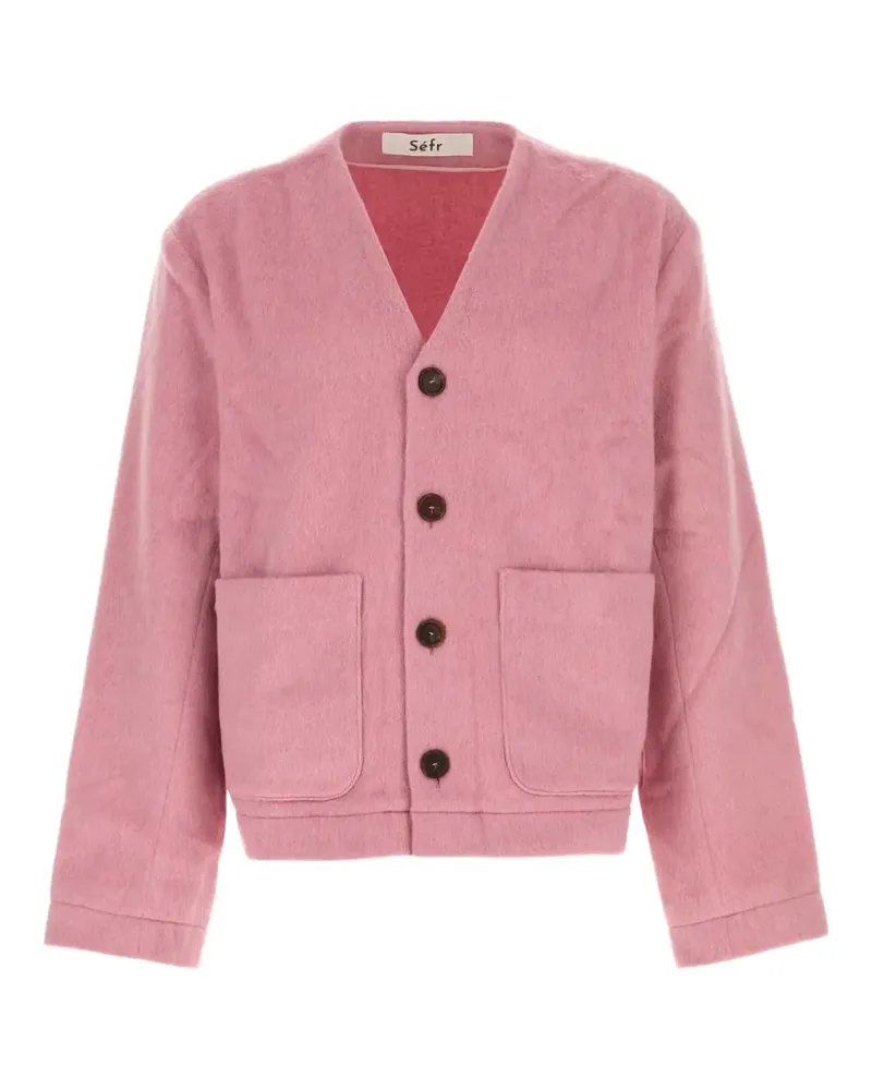 Séfr Arlo V-neck cardigan - Rosa Rosa