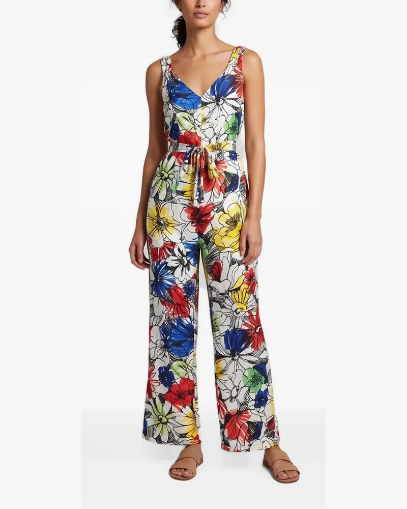 Moschino Jumpsuit mit Gürtel - Weiß Weiß