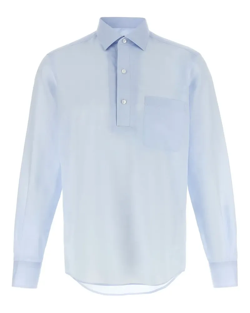 Ermenegildo Zegna Hemd mit drei Knöpfen - Blau Blau