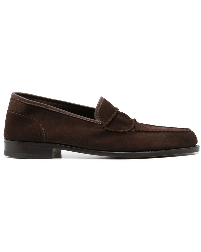 John Lobb Loafer aus Wildleder Braun