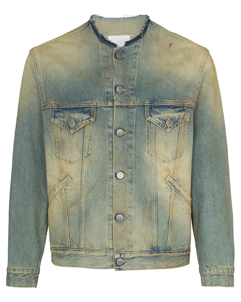 Maison Margiela Jeansjacke mit ungesäumtem Kragen - Nude Nude
