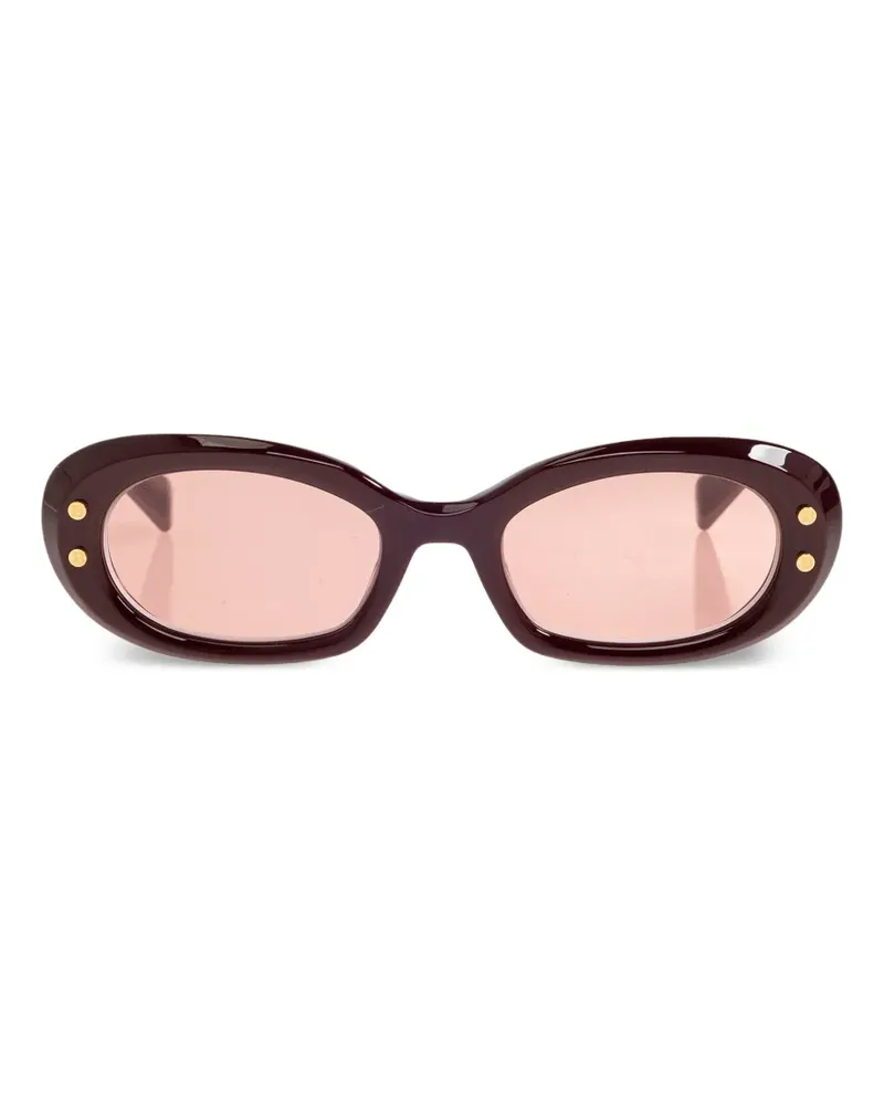 Balmain chain-detail sunglasses - Rot Rot