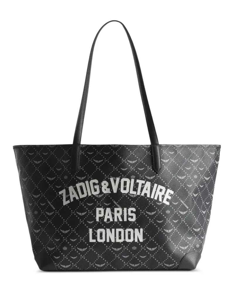Zadig & Voltaire XL Resort London logo-print tote bag - Schwarz Schwarz