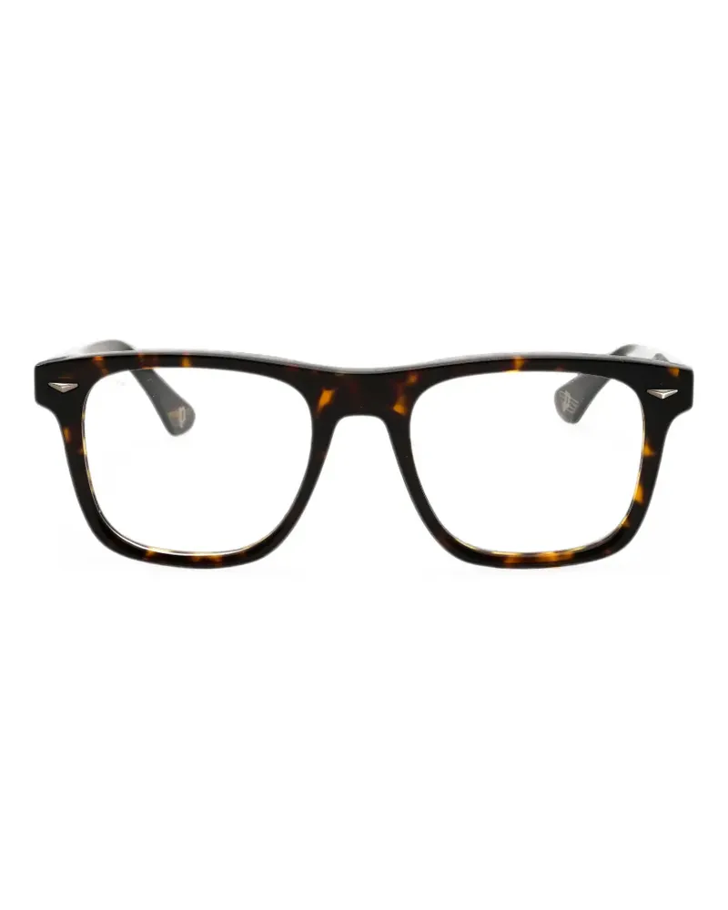 Police tortoiseshell-effect square-frame glasses - Braun Braun