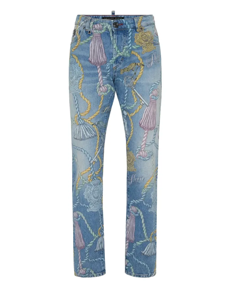 Philipp Plein Jeans mit Quasten-Print - Blau Blau