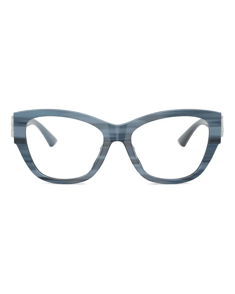 Jimmy Choo Gestreiftes Cat-Eye-Gestell - Blau Blau