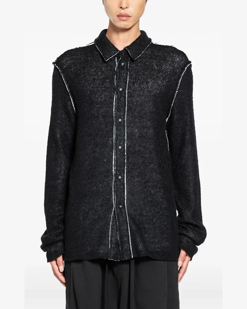 Andrea Ya'aqov long-sleeve knitted shirt - Schwarz Schwarz