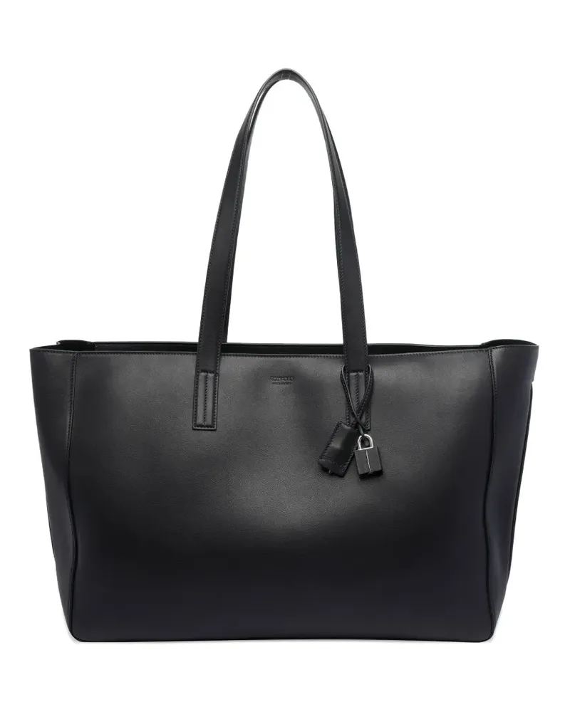 Tom Ford padlock-detail leather tote bag - Schwarz Schwarz