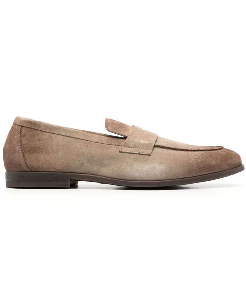 Doucal´s Penny-Loafer aus Wildleder - Nude Nude
