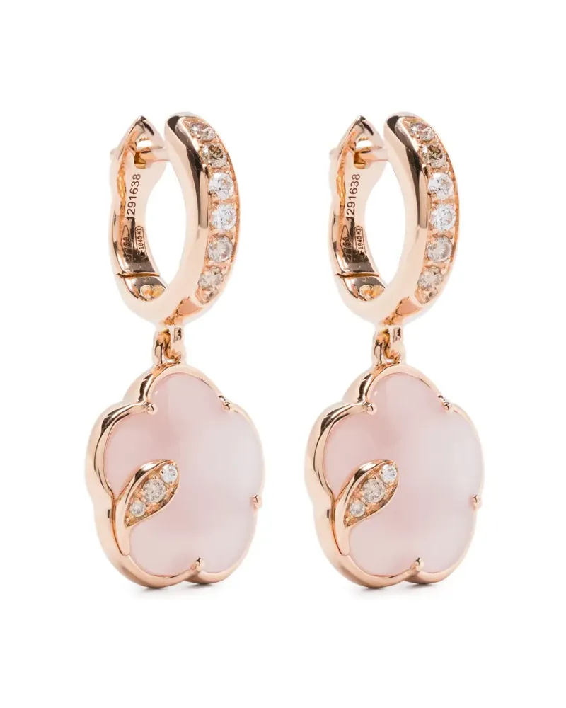 Pasquale Bruni 18kt Petit Joli Lunaire Rotgoldohrringe mit Diamanten - Rosa Rosa